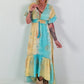 Ibiza Dress with Sequins and Ruffles - turquoise-yellow-multicolored