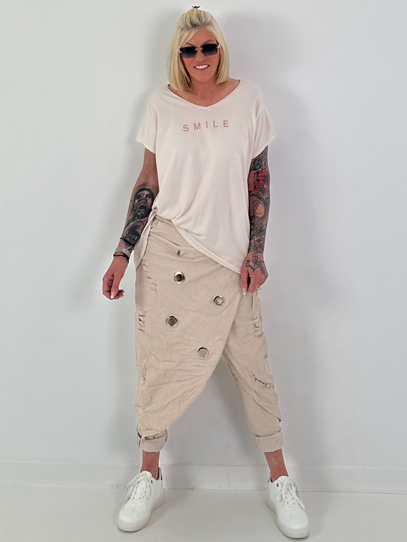 T-shirt Smile - beige