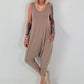 Jumpsuit mit Nieten - taupe
