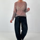 Mesh Shirt mit Punkten - taupe