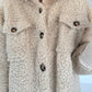 Teddymantel met mouwen met omslag - beige