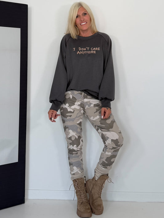 Sweater I Don't Care Anymore - anthracite