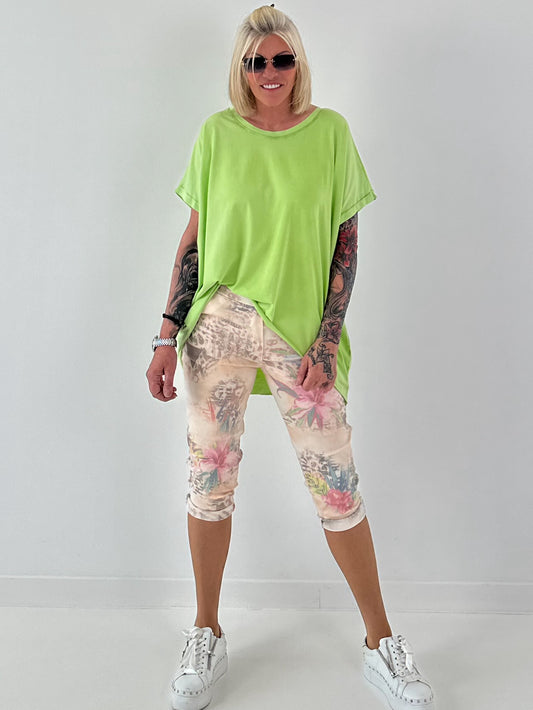 Oversized T-shirt - appelgroen