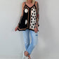 Airy patterned top - black - multi-coloured