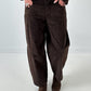 Wijde corduroy broek "Sarandra" - chocolade