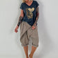 T-Shirt Love with Leo and Sequin Details - Blue