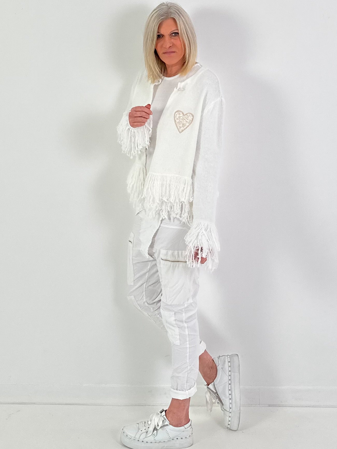 Cardigan model "Tender Heart" - wit