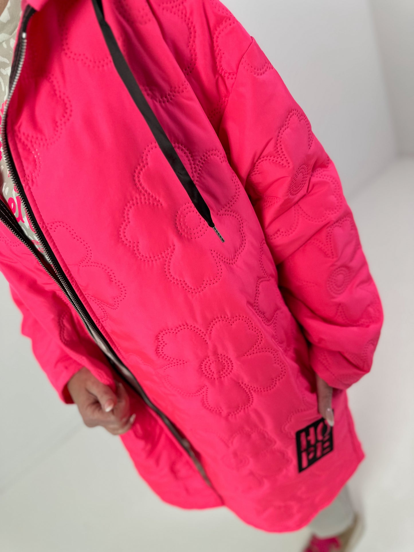 Mantel Modell "Flower Hope" - neonpink