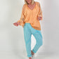 Tunic with lace hem - apricot