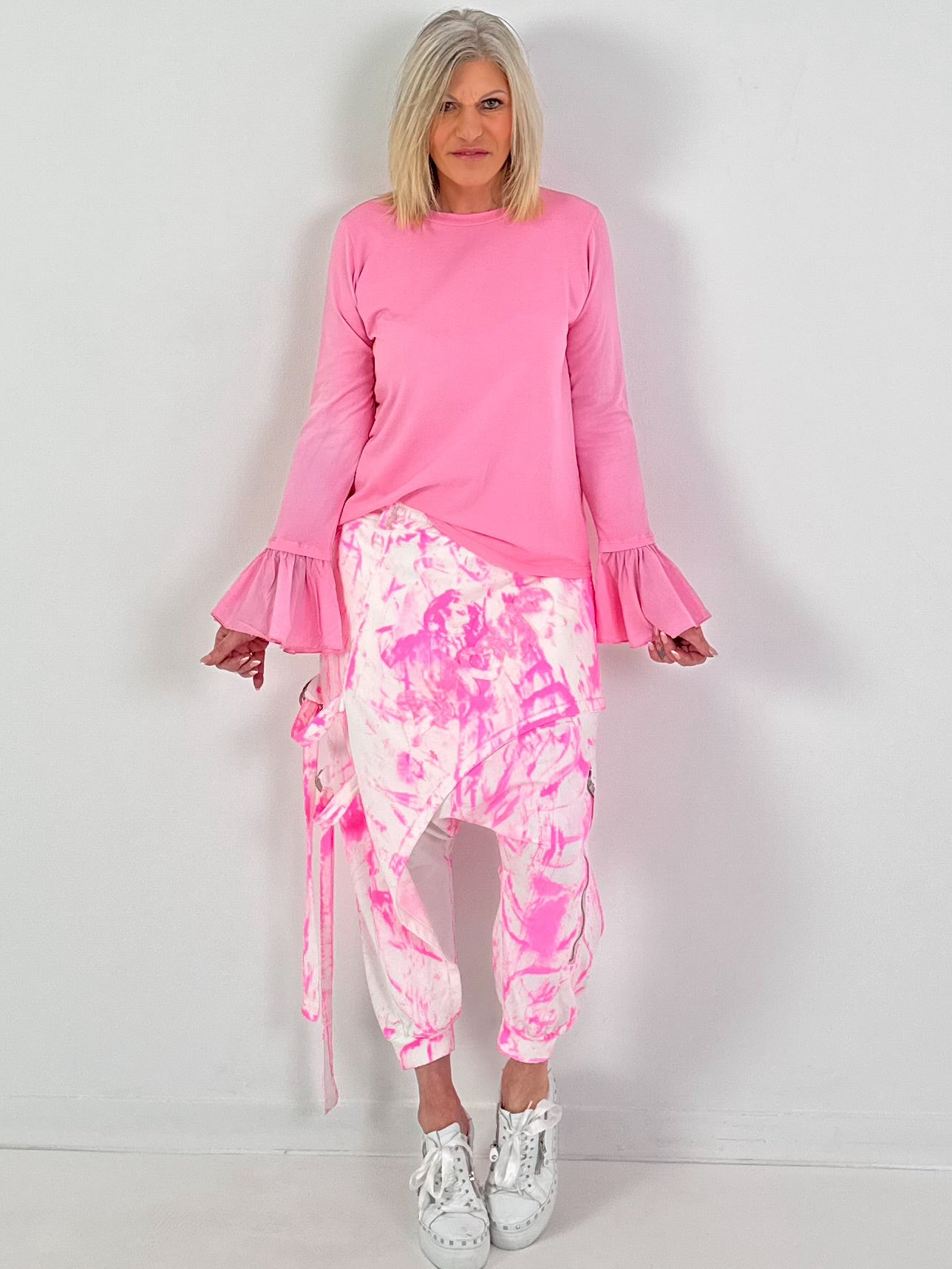 Shirt mit Volantärmeln - 5 Farben