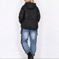 Daunenjacke mit Kapuze - schwarz
