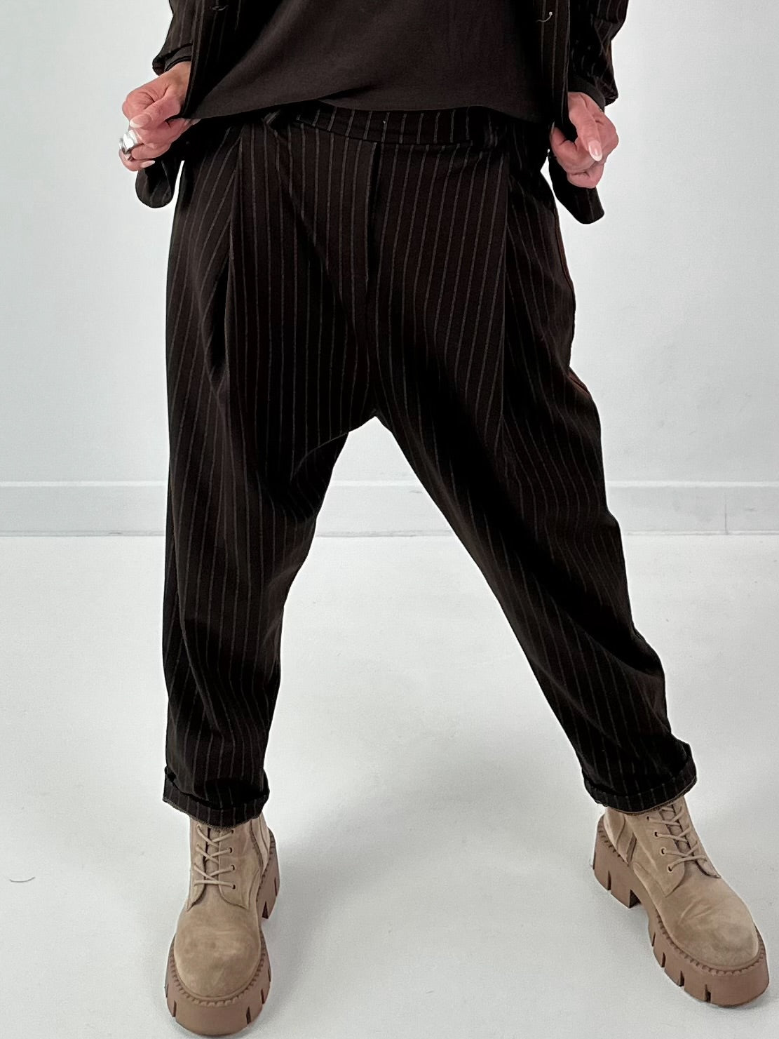 Trousers model "Office Out" - chocolate