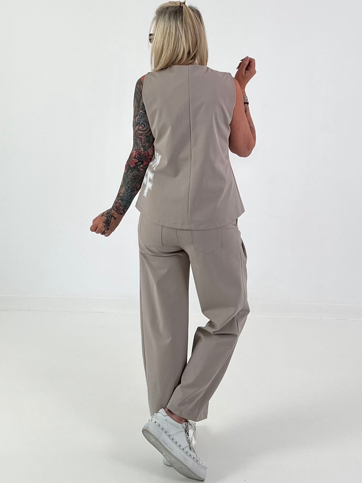 Weste BACK OFF - taupe