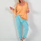 Tunic with lace hem - apricot