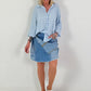 Strukturierte Bluse - hellblau