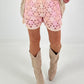 Crochet Shorts - pink-multicoloured