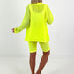 Light Linen Blazer - Neon Yellow