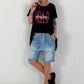 Long T-Shirt Hello Sunshine - black