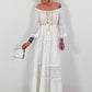 Boho Embroidered Dress - White