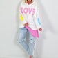 Oversized hoodie met liefdesmotief - wit