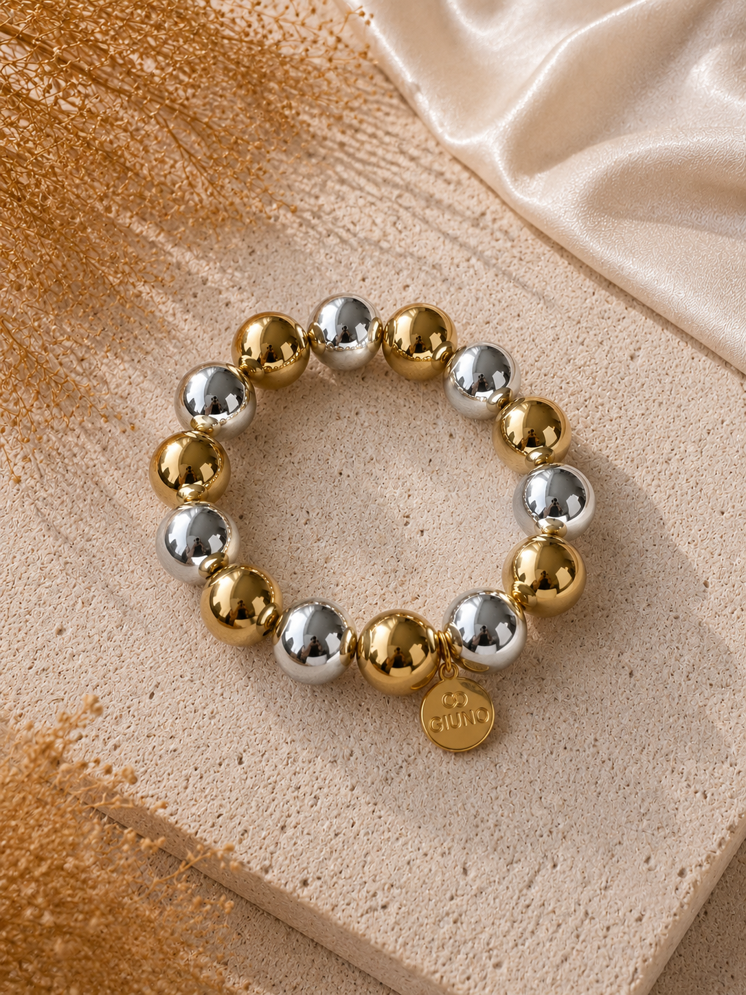 Giuno Armband Bi-Color - silber-gold