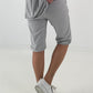 Sweatshort Leo met studs - zwart-wit
