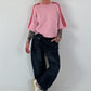 Pullover mit halbem Arm - rosa