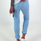 Basic Jogpants mit Bindeband - hellblau