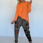 Basic Shirt mit Rundhalsausschnitt - orange