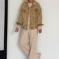 Oversized Cordjacke - camel