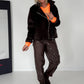 Biker Jacke - mokka