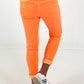 Knit-look trousers - neon orange
