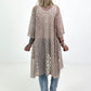 Lace coat in a material mix - beige