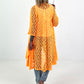 Lace coat in a material mix - neon orange