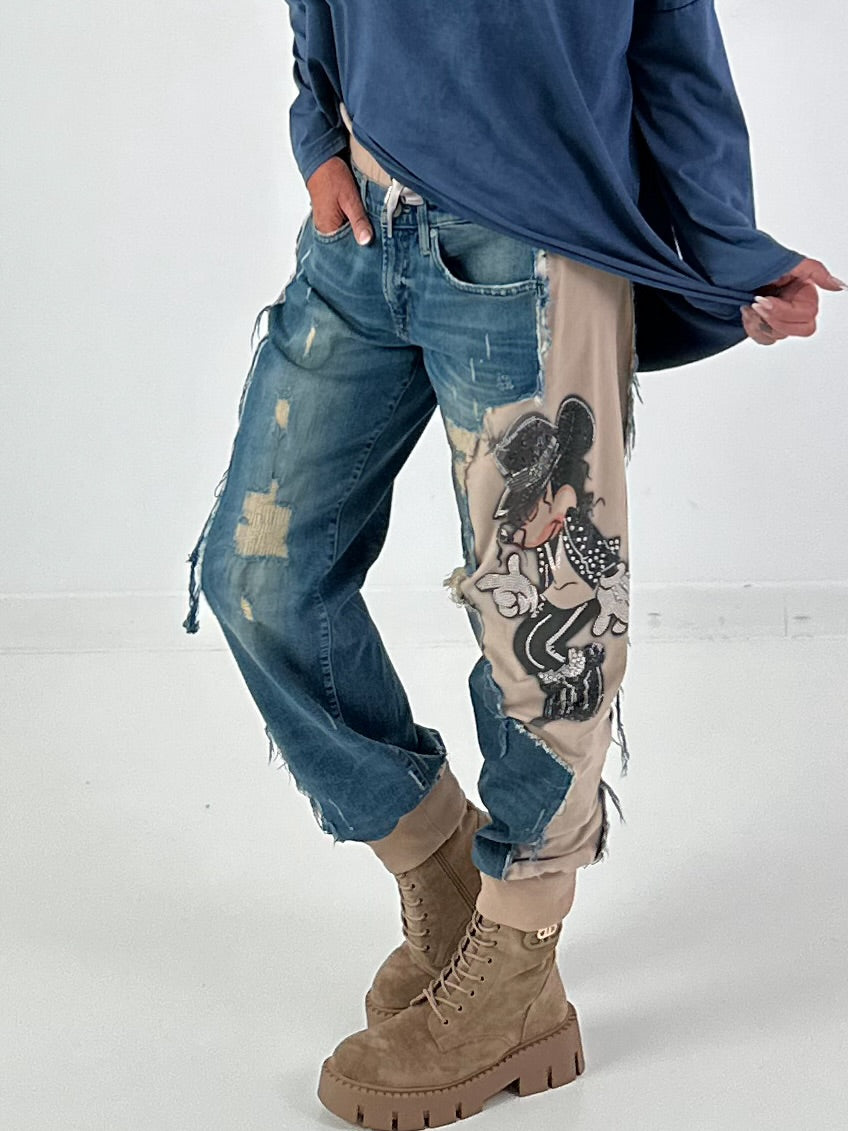 Jogg-Jeans im used Look Moonwalk Mouse - denim