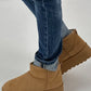 Cozy low boot model "Cloudie" - camel