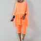 Tunika im Layer-Look - neonorange