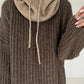 Rippstrickpullover - taupe