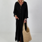 Linen dress - black
