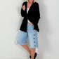 Leichter Blazer mit Patten - schwarz