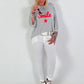 Shirt mit Streifen Smile - grau-weiss