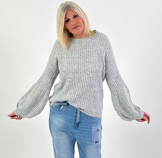 Pullover Modell "CloudSleeve" - hellgrau