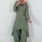 Linen two-piece - khaki