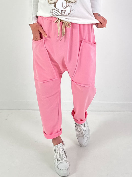 Baggy Hose Modell "Big Pocket" - rosa