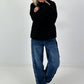 Chunky knit sweater - black