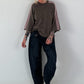 Pullover mit halbem Arm - taupe