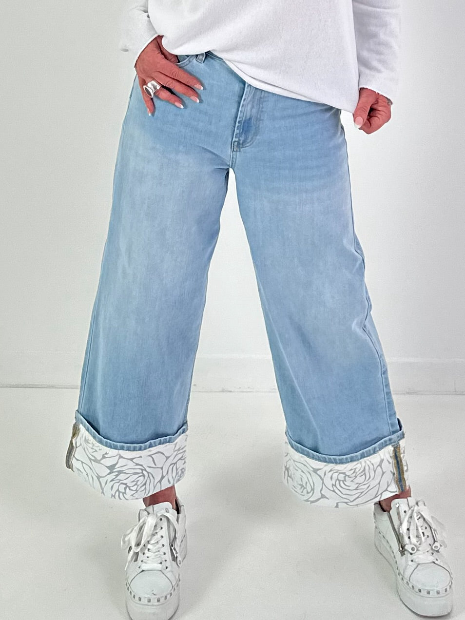 Culotte Jeans Modell "Rose Cuff Denim" - denim