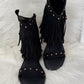 Boho Sandalen mit Fransen - schwarz