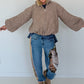 Jacke mit Puffärmelchen - taupe