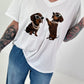 T-Shirt Dachshund - white